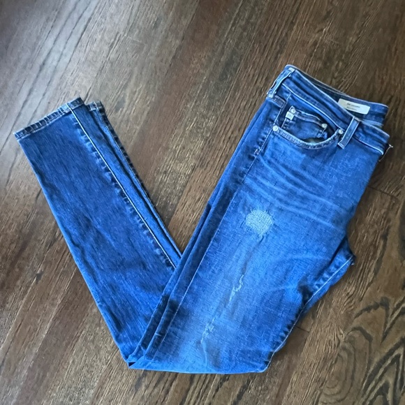 AG Adriano Goldschmied The Legging Super Skinny Blue Jeans - Picture 6 of 8